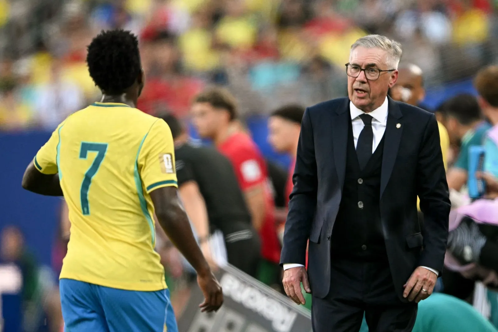 Ancelotti Sends Vinicius Message To Real Madrid Following Brazil 1-1 Morocco Draw
