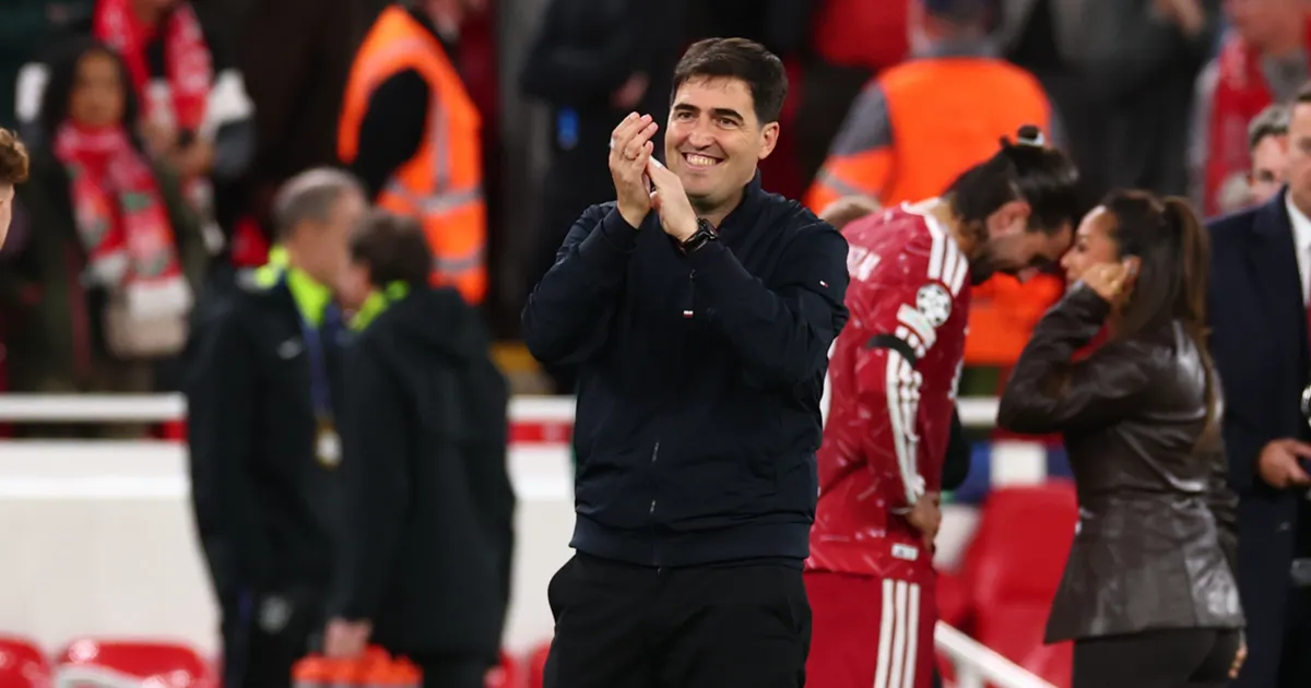 Iraola enjoys 'incredible' Anfield atmosphere on Champions League debut as his side beat Atletico Madrid